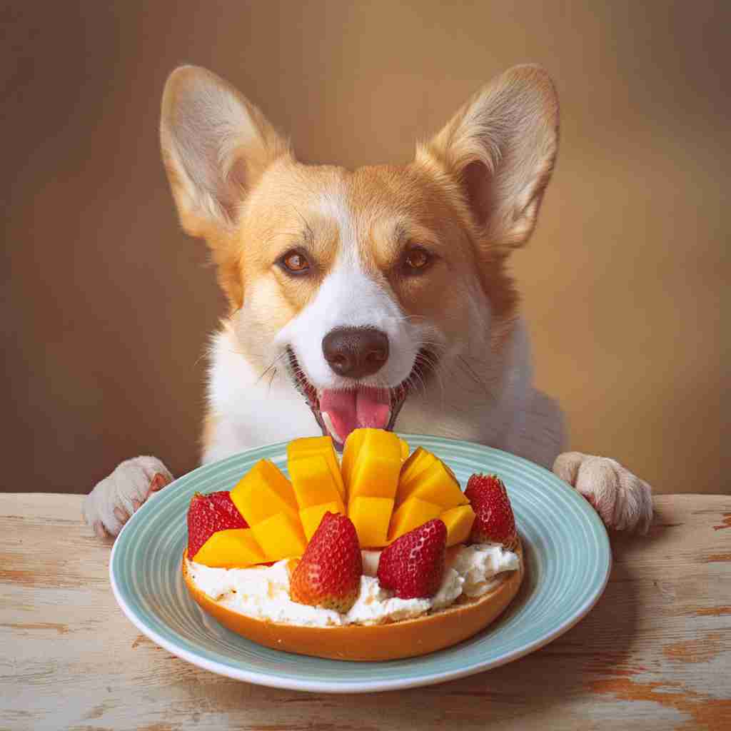 happy corgi is enjoying